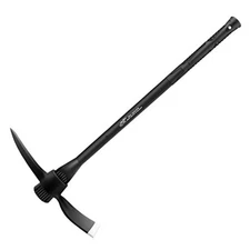 glorousamc Forged Adze Pick, Weeding Mattock Hoe 5LB-with 36" Fiberglass Handle