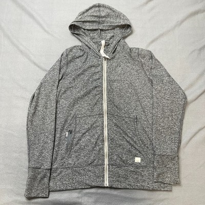 Vuori Halo Performance Hoodie 2.0 Women s Medium Heather Gray Stretch Full Zip