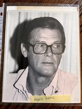 Roger Moore Black & White Photo