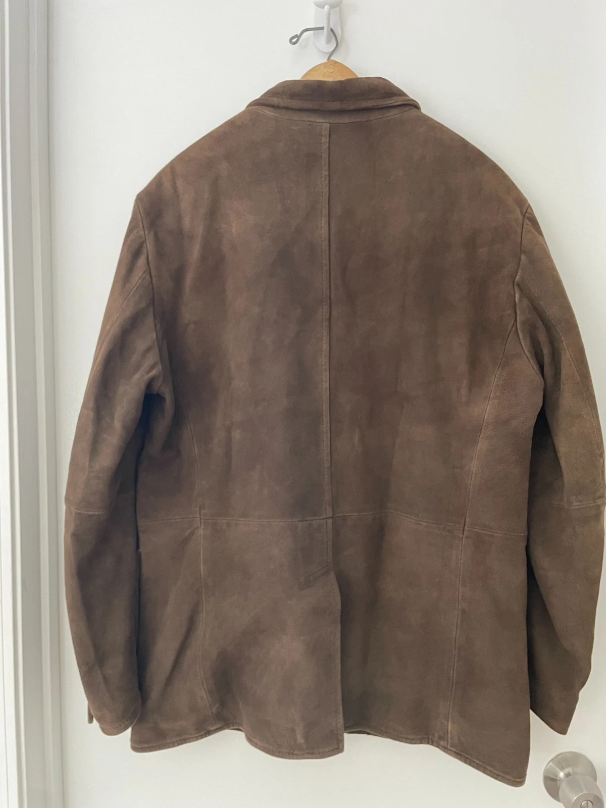 Gimo’s GMS-75 Brown Suede Leather Blazer Jacket Italy Fit See Measurements - product detail image 2