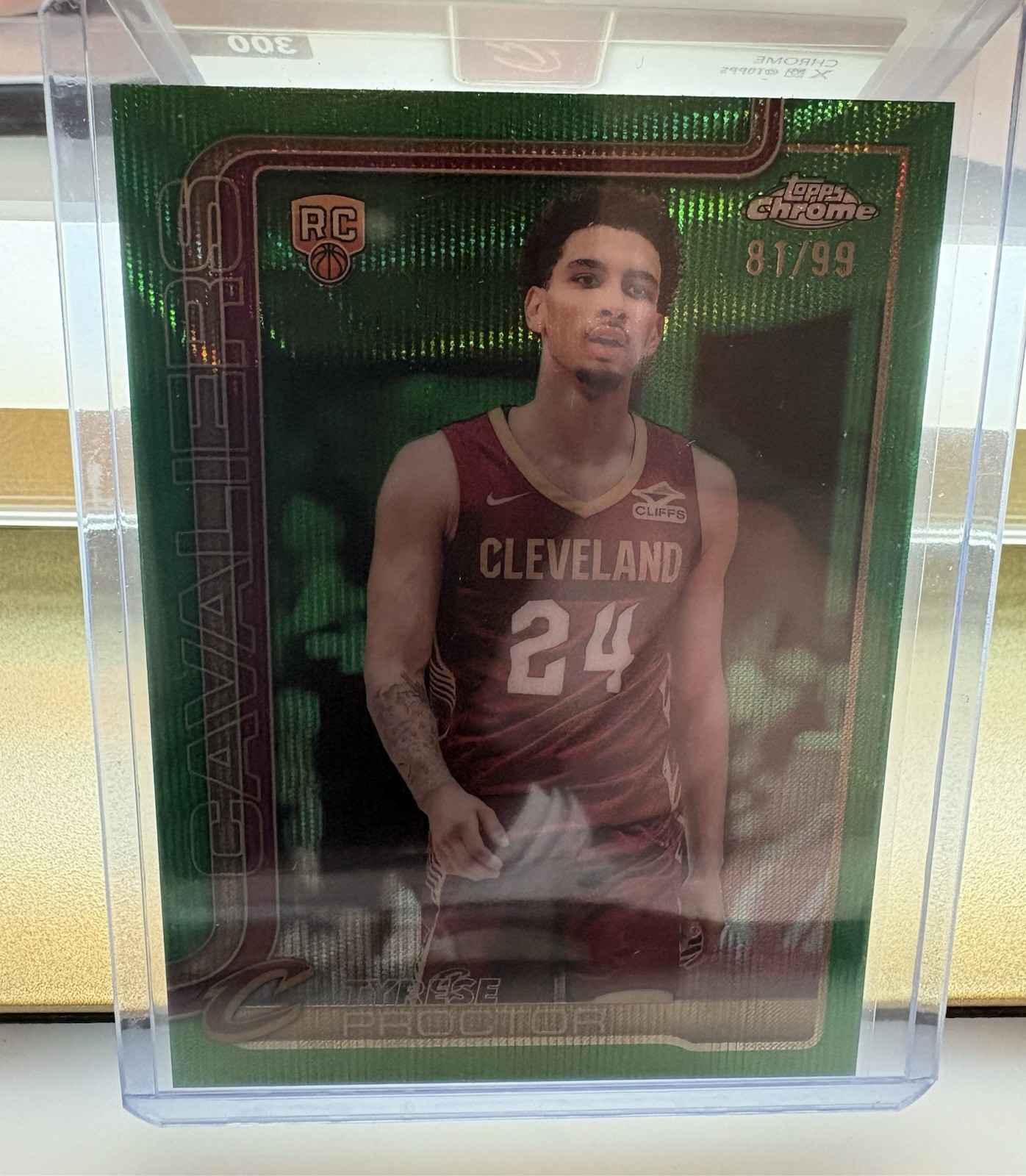 2025-26 Topps Chrome Tyrese Proctor #300 RC Rookie Green Wave Refractor /99