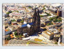 Postcard Aerial View Cologne Cathedral Germany