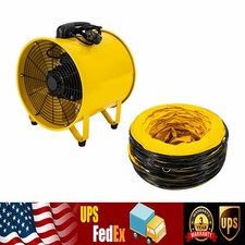 Utility Blower Ventilation Fan 16 Inches Fume Extractor w/32.8 ft/10 m Duct Hose