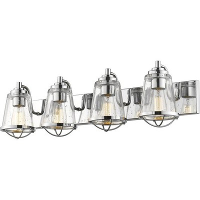 Z-Lite 444-4V-CH Mariner 4 Light 32 inch Chrome Vanity Wall Light