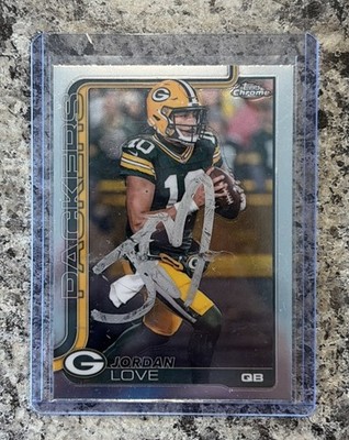 Jordan Love Signed Topps Chrome Card In Person Hand Signed