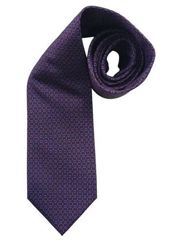 Chopard Italy 100% Silk Tie Men's Burgundy Blue Geometric Pattern Necktie