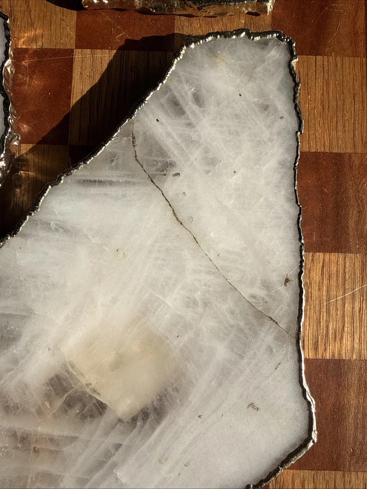 Bandeja de placa de servidor Anthropologie ágata borde dorado único en su clase lote de 6 usados Foto 3 de 4