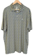 Rhoback Polo Shirt Michigan Map Blue Gold Golf Performance Men s Size XXL