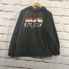 FOX RACING Sweatshirt Hoodie Mens Medium Long Sleeve Multicolor Graphic Print