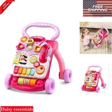 Pink Sit-to-Stand Learning Walker for Babies 9 to 3