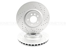 PARA LAND ROVER DEFENDER 2.0 D200 SD4 PAR DE DISCOS DE FRENO DELANTEROS PERFORADOS CRUZADOS 380mm