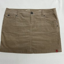 edc By Esprit Y2k Corduroy Mini Skirt Vintage Sz 10 Tan Preppy Academia School