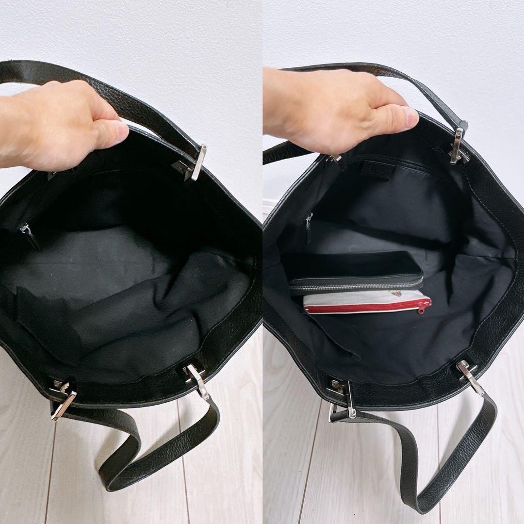 GUCCI G-pattern Canvas Tote Bag Leather Handles Excellent Condition thumbnail 8