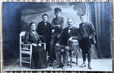 WWI. A young German soldier with his fashionable brothers and parents.