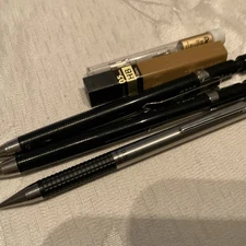 SCRIPTO P350 +2 P200 Mechanical Pencil 0.5mm Black Ribbed Grip Japan Retired R37