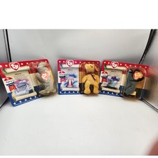 Vintage 1999 McDonald Ty Teenie Beanie Baby American Trio Libearty Righty Lefty