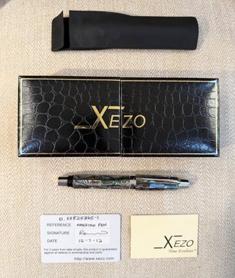 2012 XEZO Faceted Maestro Limited Edition Abalone Rollerball Pen 240 Made - NWB