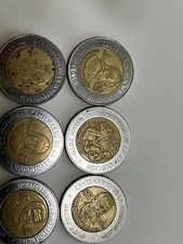 Set de 5 Pesos Bicentenario de La Independencia de Mexico 2008/2009/2010