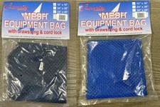 X2 Champion Sports Mesh Equipment Bag Heavy-Duty 12" X 18" Blue Black