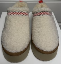Chunky Platform Slip-on Faux Fur Lined Fleece Slippers Womens 8.5