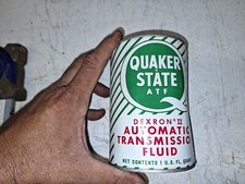 Vintage Quaker State Oil Refining Pennsylvania Atf Fluid 1 Full Qt Trog