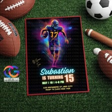 Juego De 12 Tarjetas De Invitación, Sobres, Bolsas, Pegatinas Para Cumpleaños Infantiles De Fútbol O De Fútbol