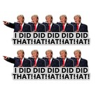 I DID THAT Donald Trump Stickers Decal Car Gas Pump Station 10pcs Set Decoration
