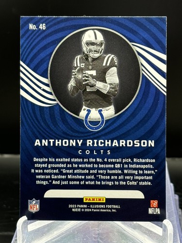 2023 Illusions Football Anthony Richardson Base Rookie RC Colts #46 - Picture 2 of 2