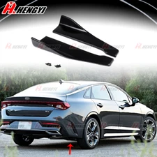 For Kia K5 GT GT-Line 2020-2022 Rear Bumper Lip Side Splitter Spats Gloss Black