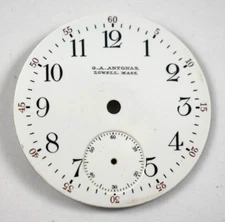 Vintage Waltham Enamel Private Label 42.23mm Pocket Watch Dial lot.x