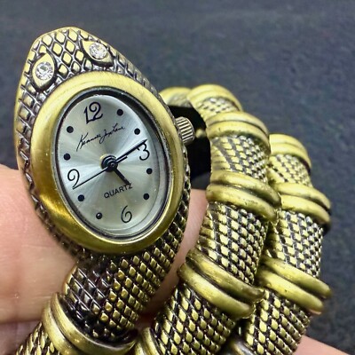 Vintage Kenneth jay Lane KJL wrap around watch bracelet snake