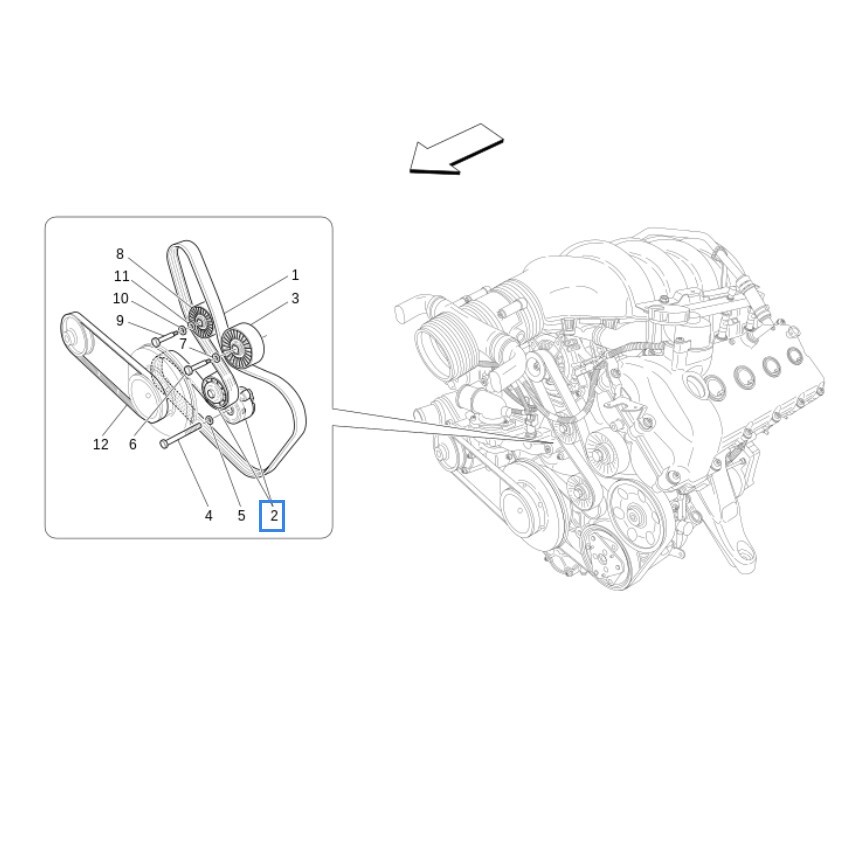 Genuine Belt Tensioner fits Maserati Quattroporte GranTurismo