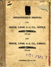 Morris Commercial NCV & FV  lorry / truck original official workshop manual 1952