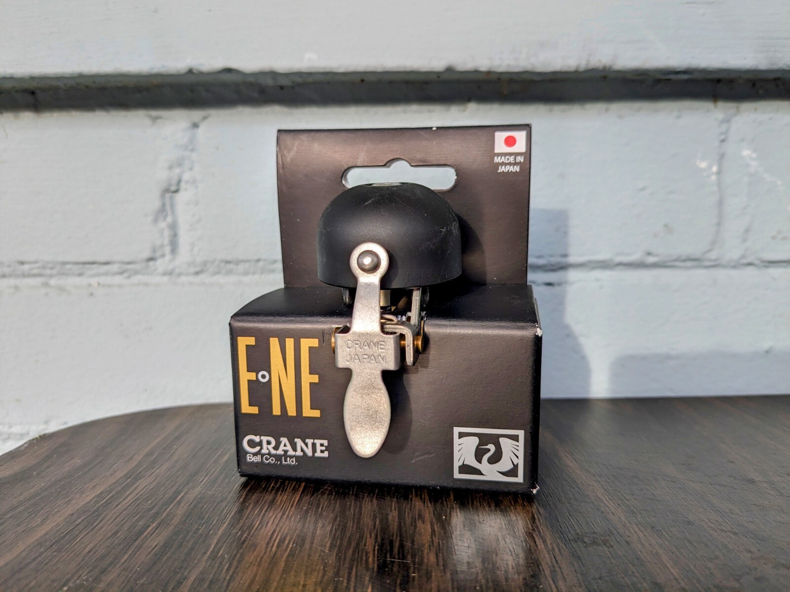 Crane Bells E-NE Lever Strike Bicycle Bell : MATTE BLACK - Made in Japan!