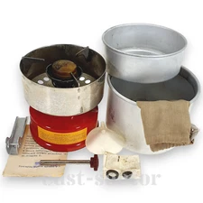 Military Vintage Camping Fuel Stove Set + 2 Bowl Polish Army Cold War Multifuel