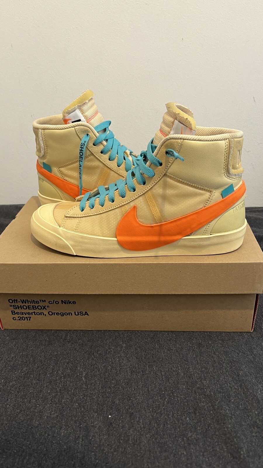 OFF WHITE X NIKE Blazer bianco Nike X Off taglia Uk6 Us7 usato buonezioni con conevuta