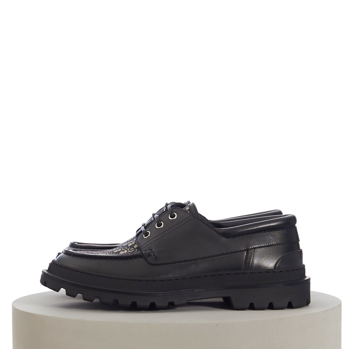 DIOR 1100$ Black Leather Explorer Boat Shoes - Oblique DIOR 1100$ Black Leather Explorer Boat Shoes - Oblique