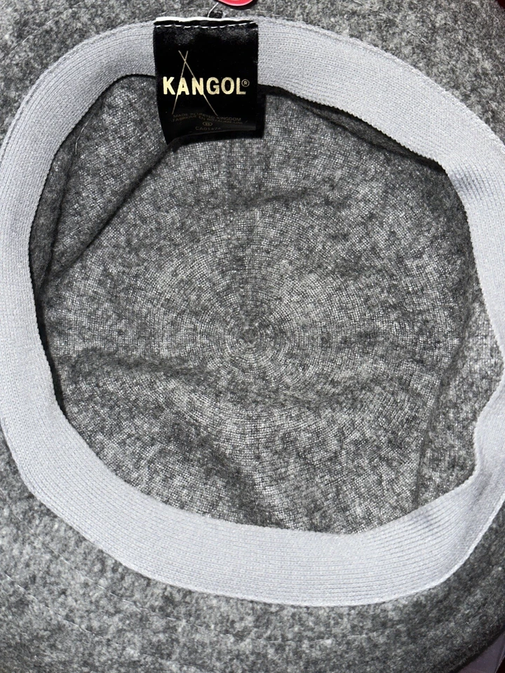 Sombrero de bombín Kangol gris Derby Cap ajuste elástico trituradora de lana años 80 hecho en Reino Unido mediano Foto 3 de 4