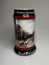 Anheuser Busch Budweiser Collector Series 1992 Clydesdales Christmas Stein
