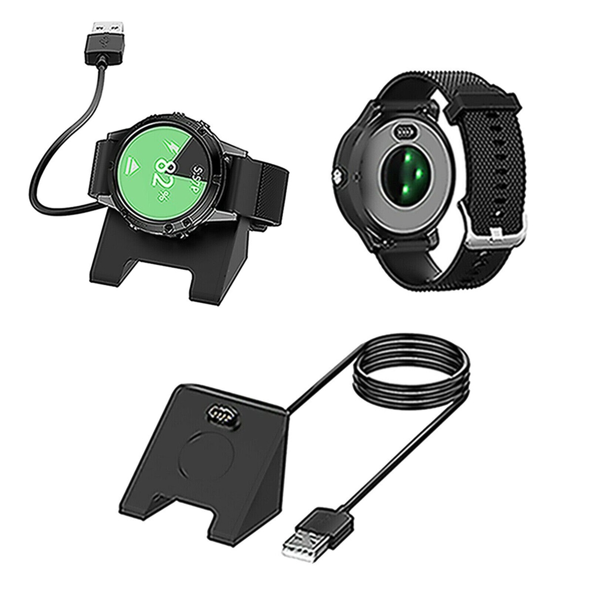For Garmin Vivoactive Fenix 6X 6S USB Charger Dock Stand