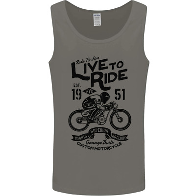 Live to Ride Motorrad Motorrad Biker Herren Trägershirt Tank Top