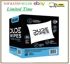 DUDE Wipes Fragrance-Free + Moisturizing XL Flushable Wipes, 480 Wipes