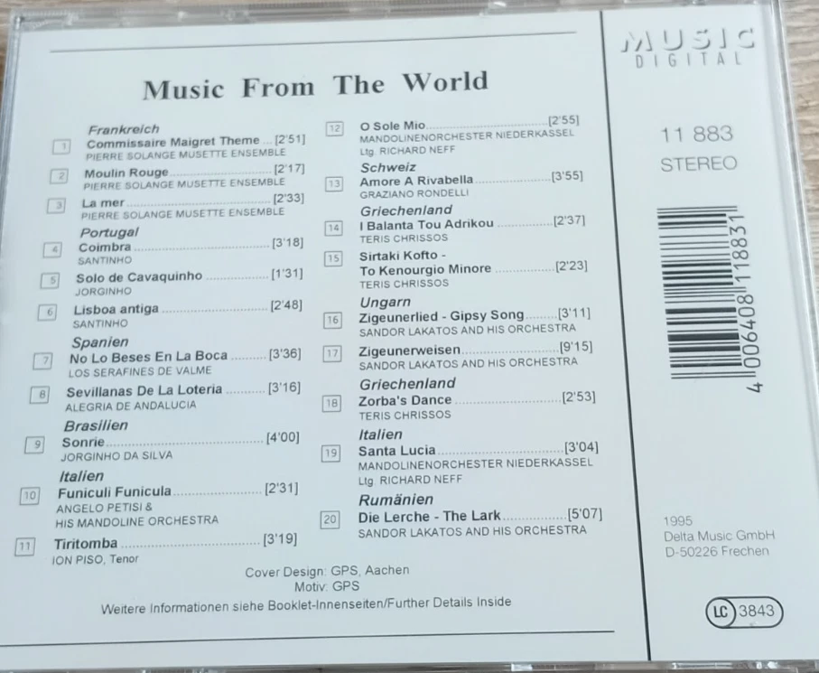 Music From The World - Various - CD-Album / Delta Music 1995, 11883 - Bild 3 von 3