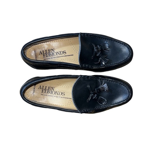 Allen Edmonds Men’s Coventry Loafers Size 8 Black Leather Dress Slip On Shoes - Picture 3 of 10