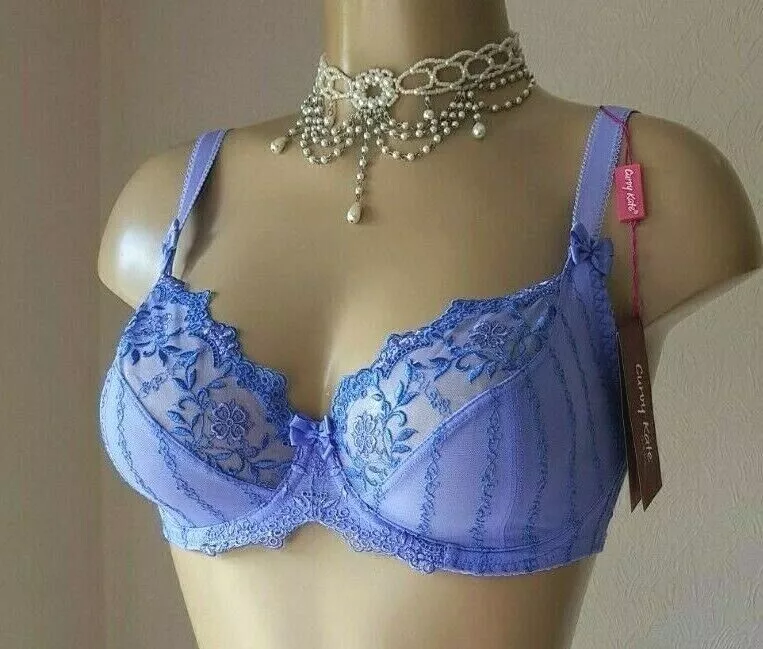 Curvy Kate Emily Balcony Bra Size 32 or 34 Cup DD-K Lavender/Blue CK5001