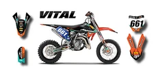 Custom graphics full kit VITAL STYLE stickers to fit KTM 50 2016 - 2021