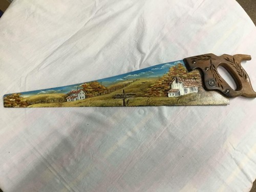 HAND PAINTED ART ON HAND SAW | eBay