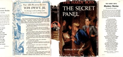 The Hardy Boys , The Secret Panel, #25, Wrap  DJ, 1951-1958 print, Tan & Orange