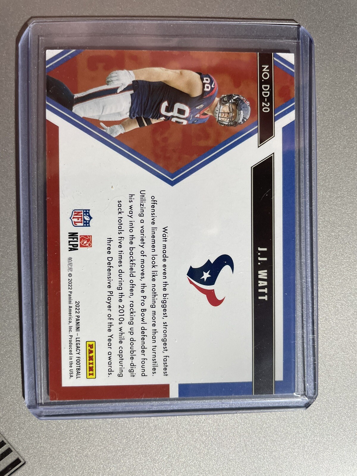 2022 Panini Legacy - Decade of Dominance J.J. Watt #DD-20 Blue /50 for ...