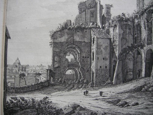 Luigi Rossini (1790-1857) Veduta Avanzi Casa Aurea Nerone Orig Kupferstich 1822 - Picture 2 of 5